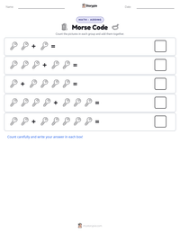 Morse Code printable worksheet preview