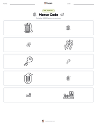 Morse Code printable worksheet preview
