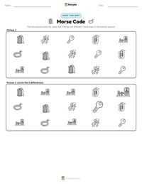 Morse Code printable worksheet preview