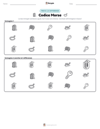 Anteprima della scheda stampabile di Codice Morse