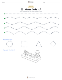 Morse Code printable worksheet preview