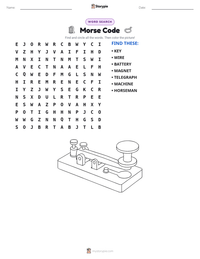 Morse Code printable worksheet preview