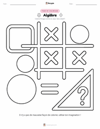 Page de coloriage Algèbre pour les enfants