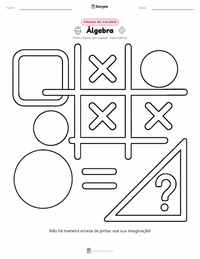 Página de colorir Álgebra para crianças
