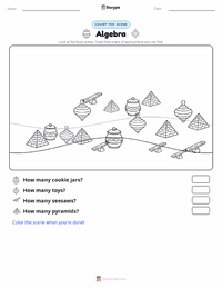 Algebra printable worksheet preview