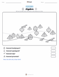 Algebra afdrukbare werkblad voorbeeld