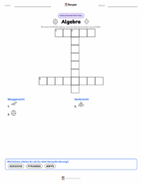 Algebra druckbare Arbeitsblatt Vorschau