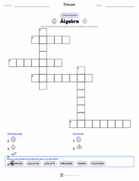 Vista previa de la hoja de trabajo imprimible de Álgebra