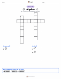 Anteprima della scheda stampabile di Algebra