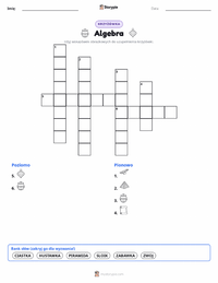 Podgląd drukowalnego arkusza ćwiczeń Algebra