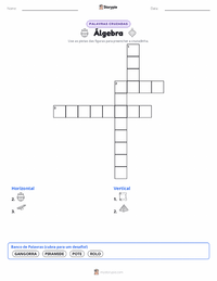Prévia da folha de atividades imprimível Álgebra