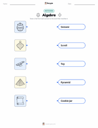 Algebra printable worksheet for kids