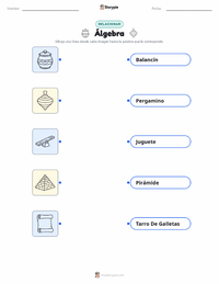 Hoja de trabajo imprimible de Álgebra para niños