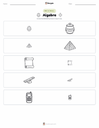 Algebra printable worksheet preview