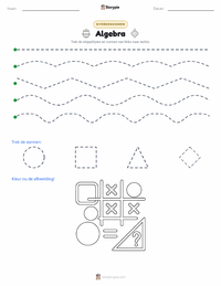 Algebra afdrukbare werkblad voorbeeld