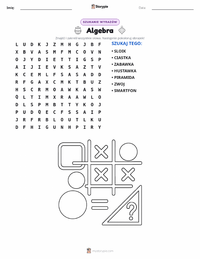 Podgląd drukowalnego arkusza ćwiczeń Algebra
