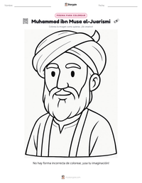 Vista previa de la hoja de trabajo imprimible de Muhammad ibn Musa al-Juarismi
