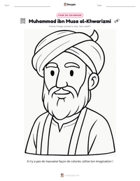 Aperçu de la feuille de travail imprimable Muhammad ibn Musa al-Khwarizmi