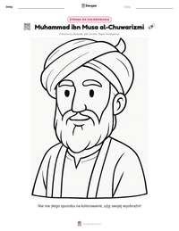 Podgląd drukowalnego arkusza ćwiczeń Muhammad ibn Musa al-Chuwarizmi
