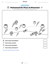 Muhammad ibn Musa al-Khwarizmi printable worksheet preview