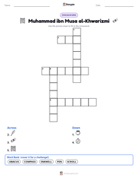 Muhammad ibn Musa al-Khwarizmi printable worksheet preview