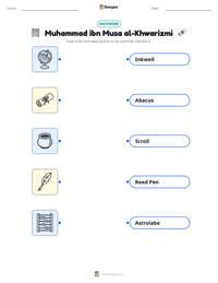 Muhammad ibn Musa al-Khwarizmi printable worksheet preview