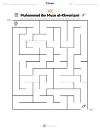 Muhammad ibn Musa al-Khwarizmi printable worksheet preview