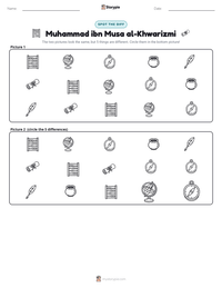 Muhammad ibn Musa al-Khwarizmi printable worksheet preview