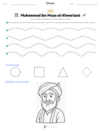 Aperçu de la feuille de travail imprimable Muhammad ibn Musa al-Khwarizmi