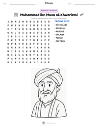 Aperçu de la feuille de travail imprimable Muhammad ibn Musa al-Khwarizmi