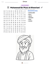 Prévia da folha de atividades imprimível Muhammad ibn Musa al-Khwarizmi