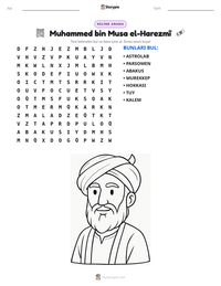 Muhammed bin Musa el-Harezmî yazdırılabilir çalışma sayfası önizlemesi