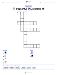 Diophantus of Alexandria printable worksheet preview