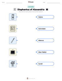 Diophantus of Alexandria printable worksheet preview