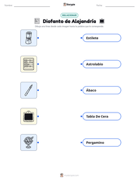 Vista previa de la hoja de trabajo imprimible de Diofanto de Alejandría