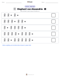 Diophant von Alexandria druckbare Arbeitsblatt Vorschau