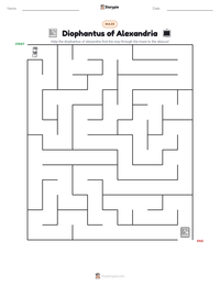 Diophantus of Alexandria printable worksheet preview
