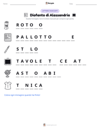 Anteprima della scheda stampabile di Diofanto di Alessandria