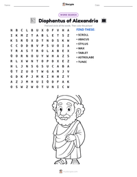 Diophantus of Alexandria printable worksheet preview