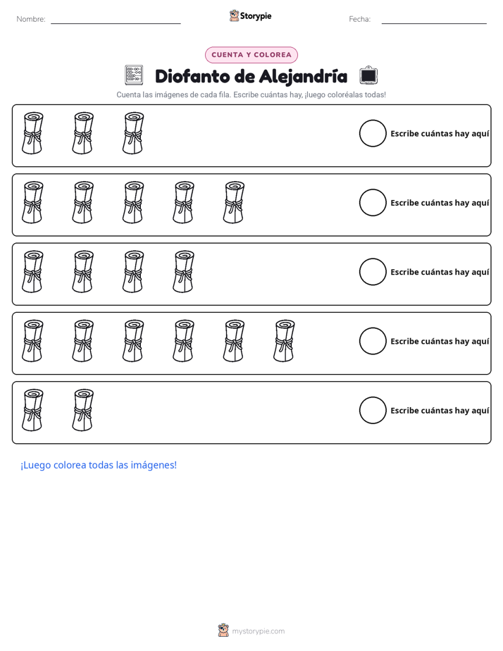 Contar y Colorear