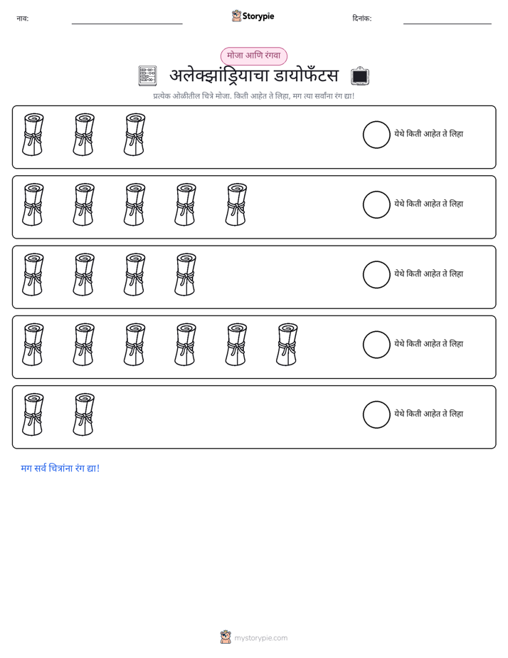 गणना आणि रंग