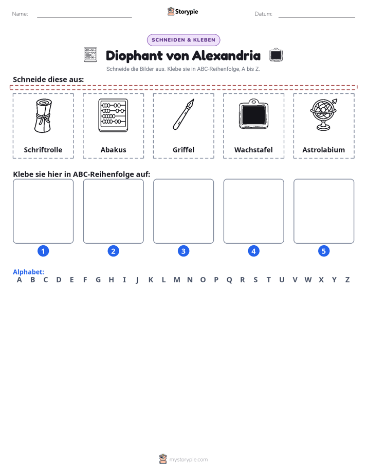 Schneiden & Einfügen Alphabet