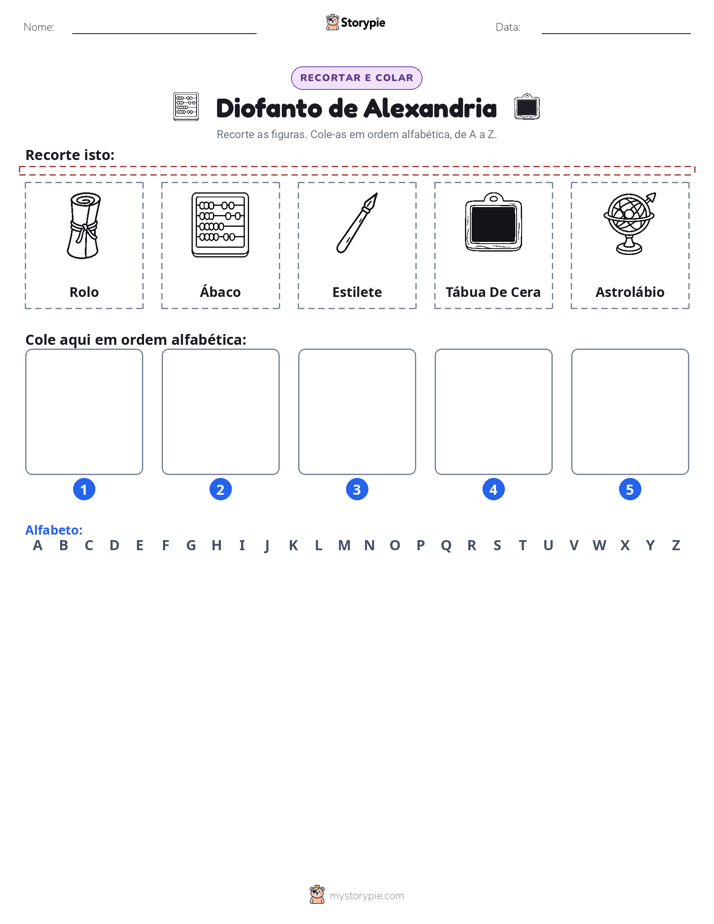 Recortar & Colar Alfabeto
