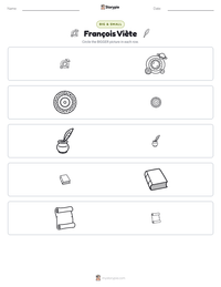 François Viète printable worksheet preview