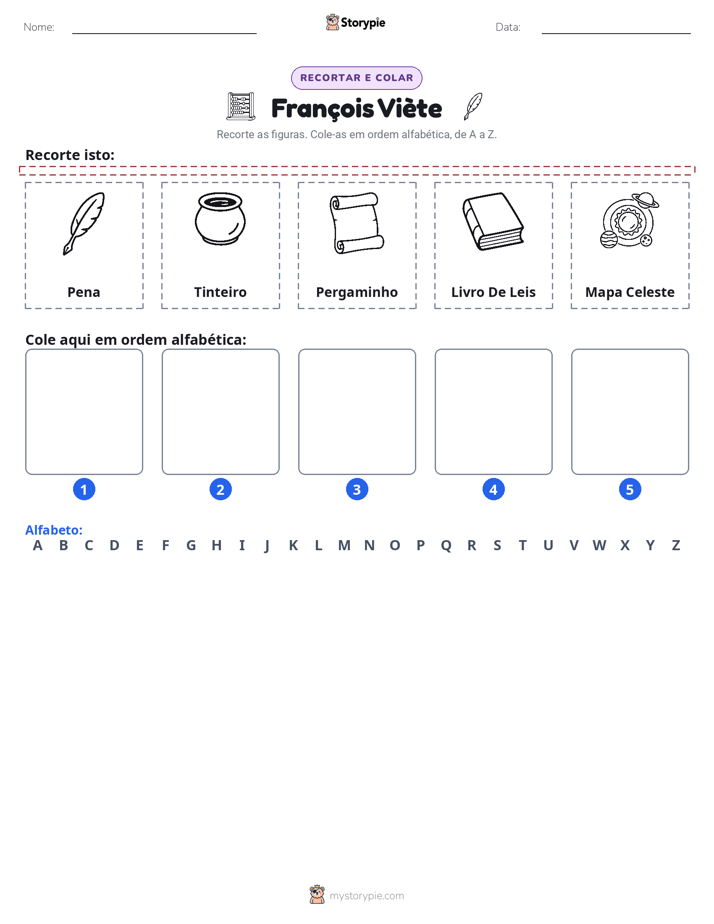 Recortar & Colar Alfabeto