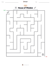 House of Wisdom printable worksheet preview