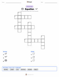 Equation printable worksheet preview