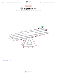 Equation printable worksheet preview