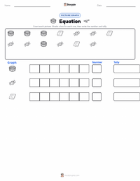 Equation printable worksheet preview