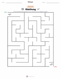 Gleichung druckbare Arbeitsblatt Vorschau